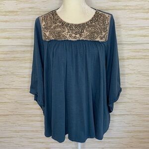 Anthropologie/Deletta Beaded Top